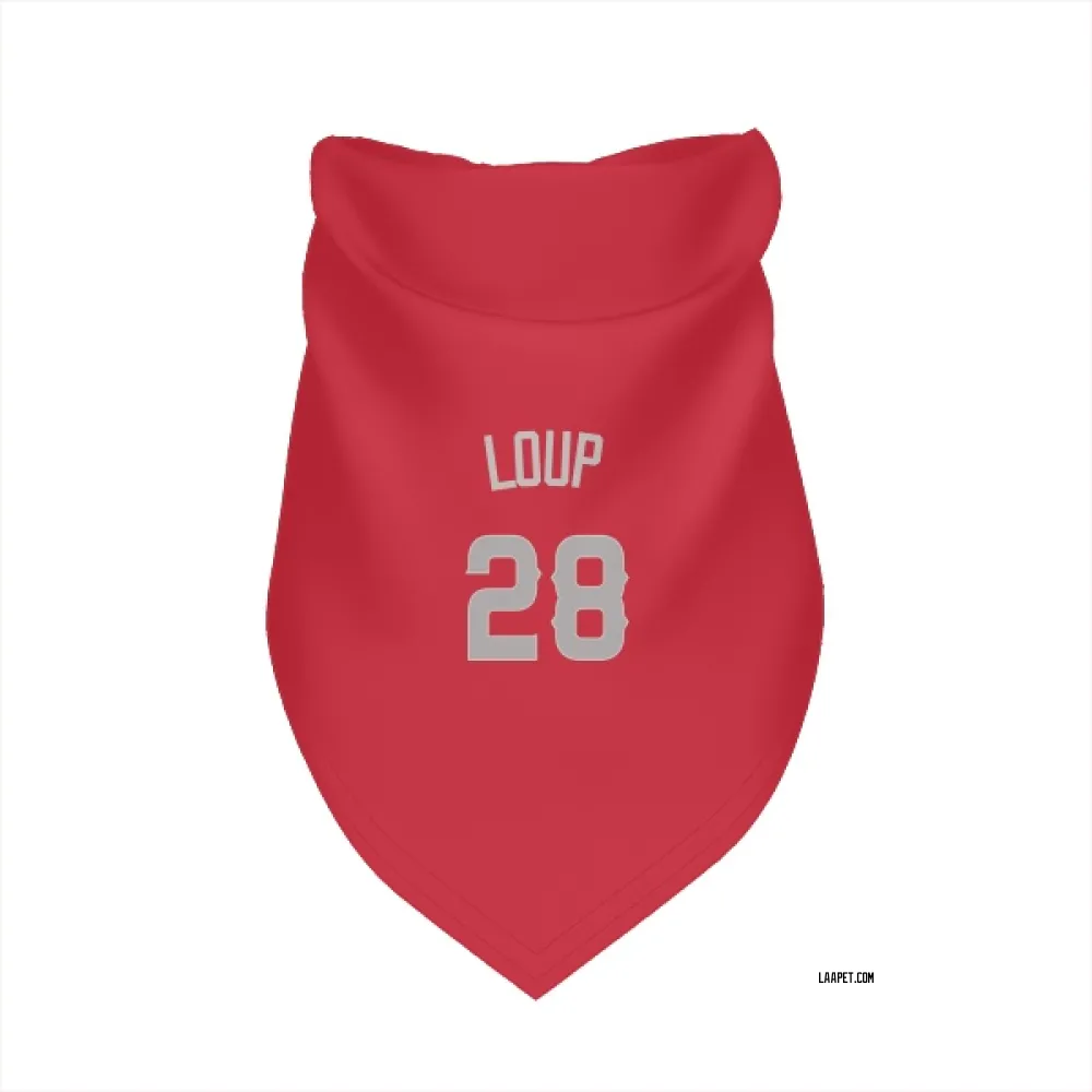 Los Angeles Angels Aaron Loup Red Gray Pet Bandana for Dog & Cat