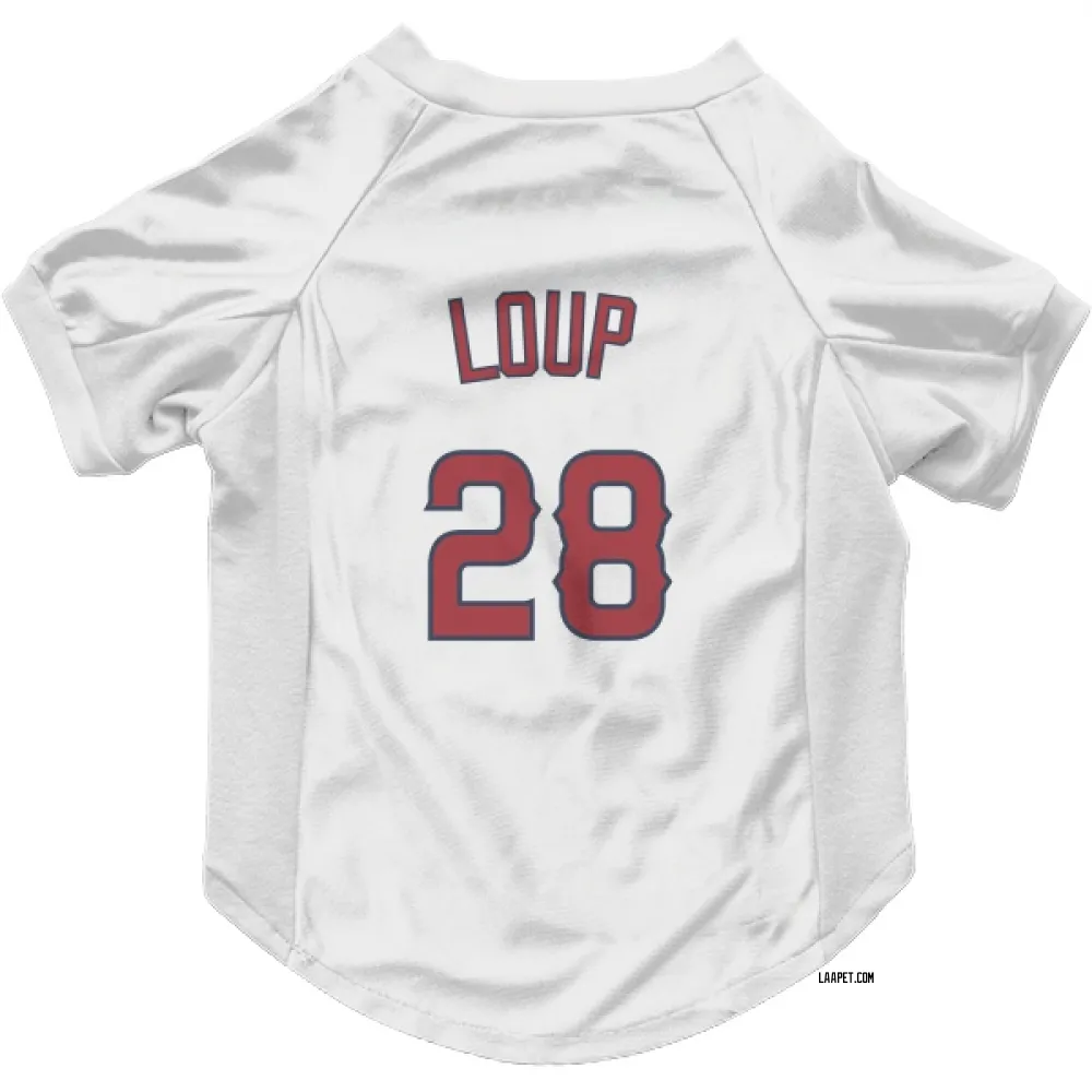 Los Angeles Angels Aaron Loup White Pet Jersey for Dog & Cat