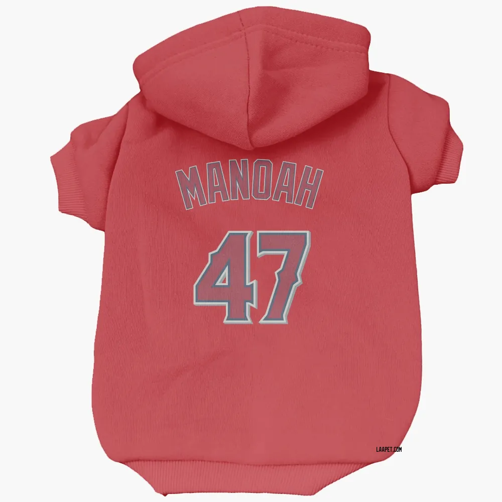 Los Angeles Angels Alek Manoah Red Pet Hoodie for Dog & Cat