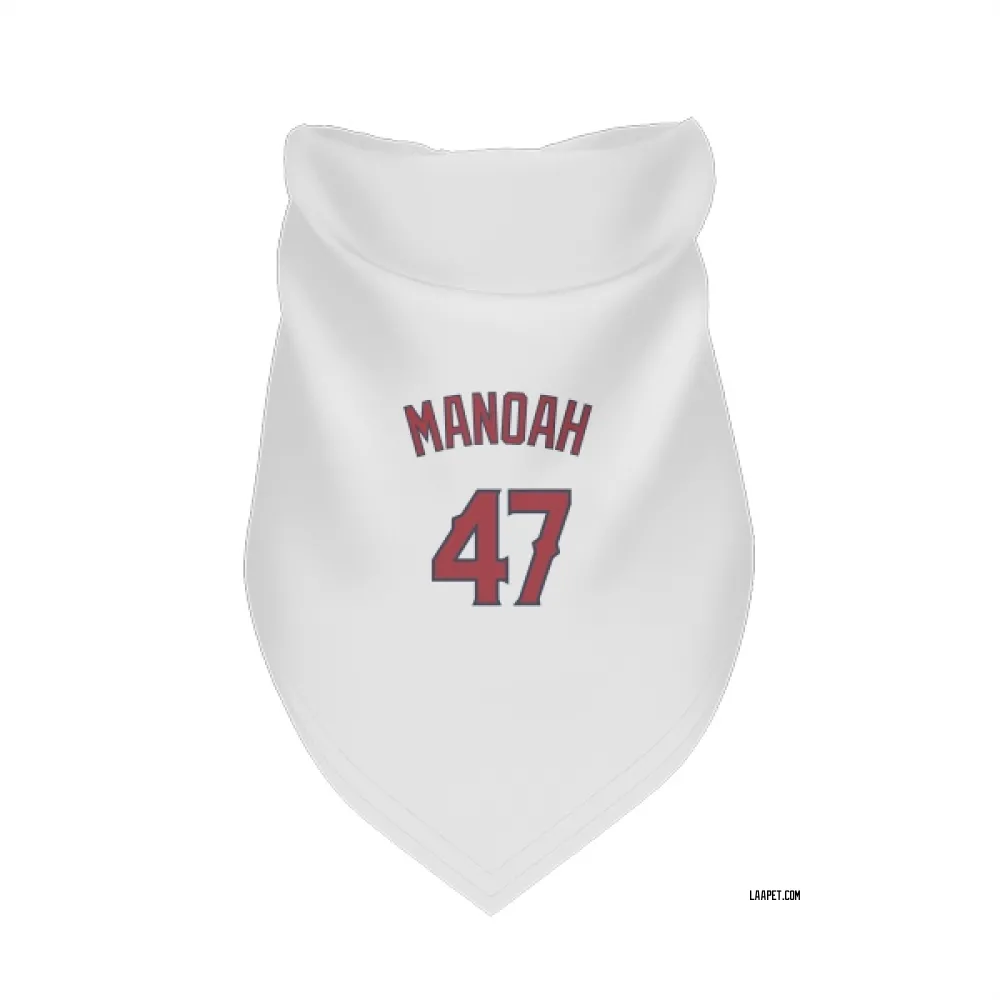 Los Angeles Angels Alek Manoah White Pet Bandana for Dog & Cat