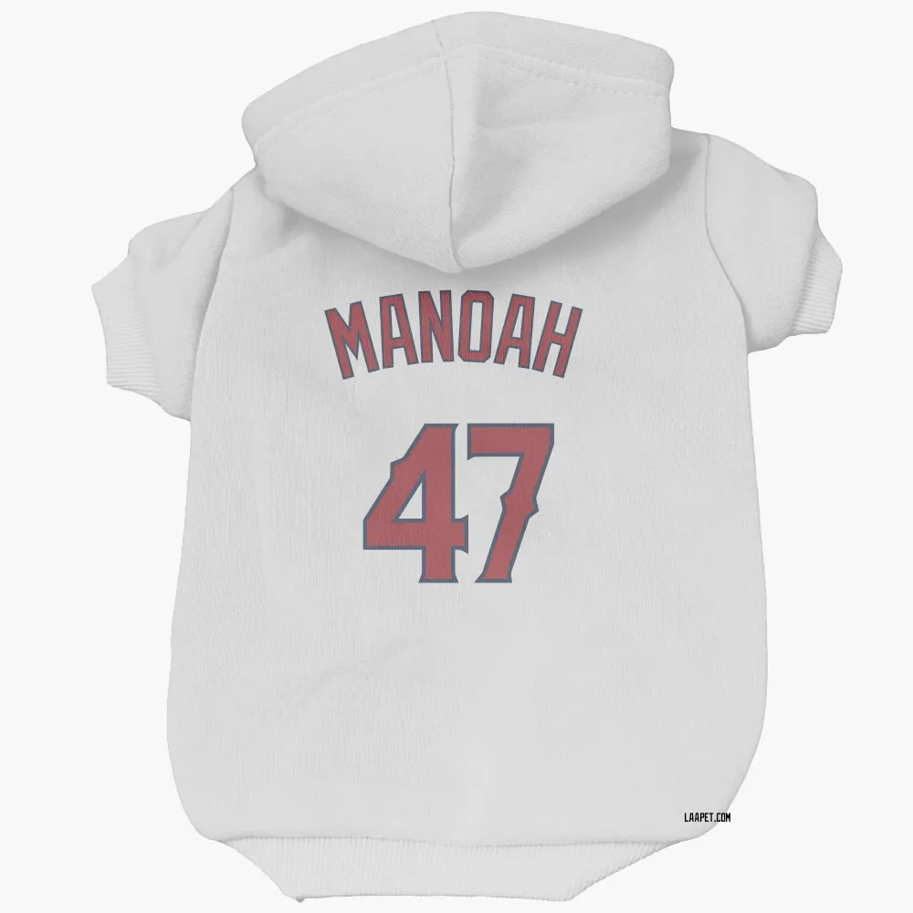 Los Angeles Angels Alek Manoah White Pet Hoodie for Dog & Cat