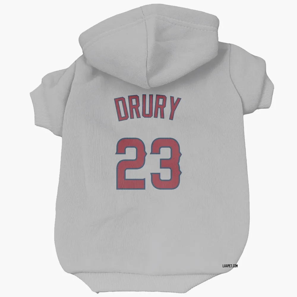 Los Angeles Angels Brandon Drury Gray Pet Hoodie for Dog & Cat