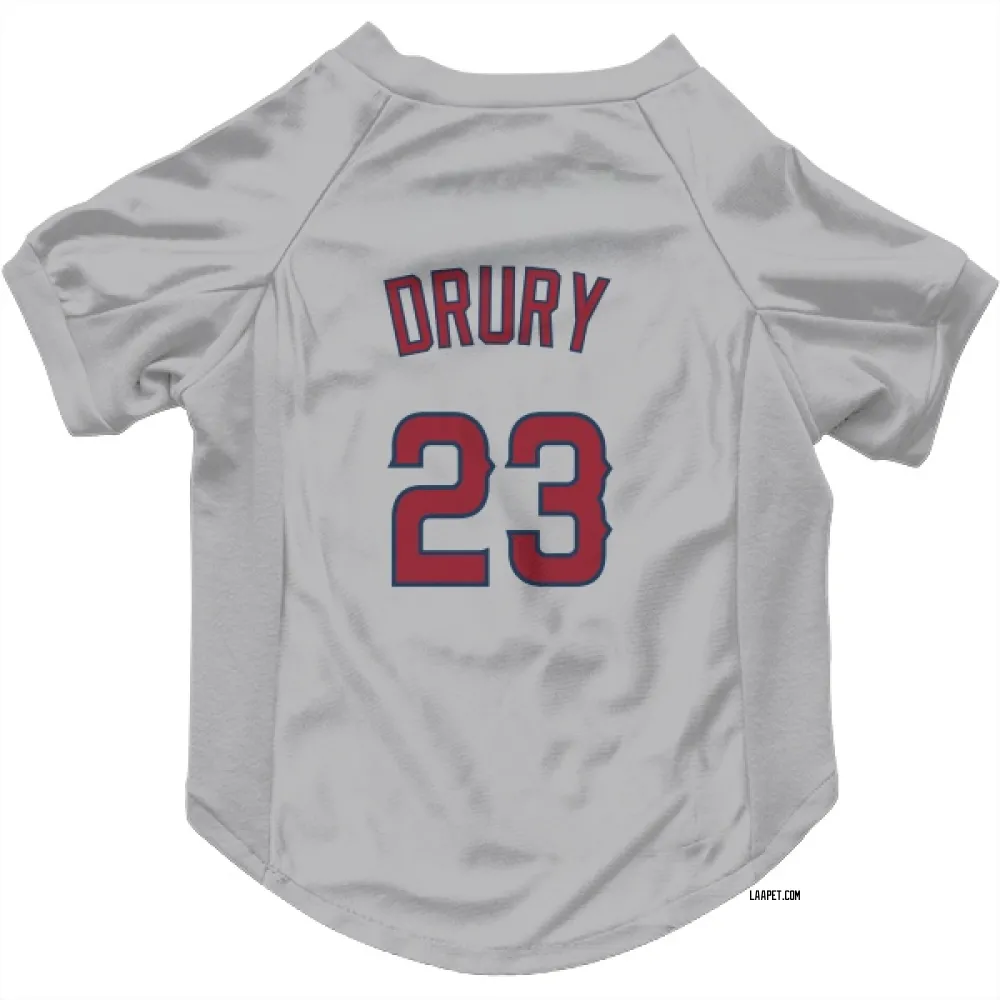 Los Angeles Angels Brandon Drury Gray Pet Jersey for Dog & Cat
