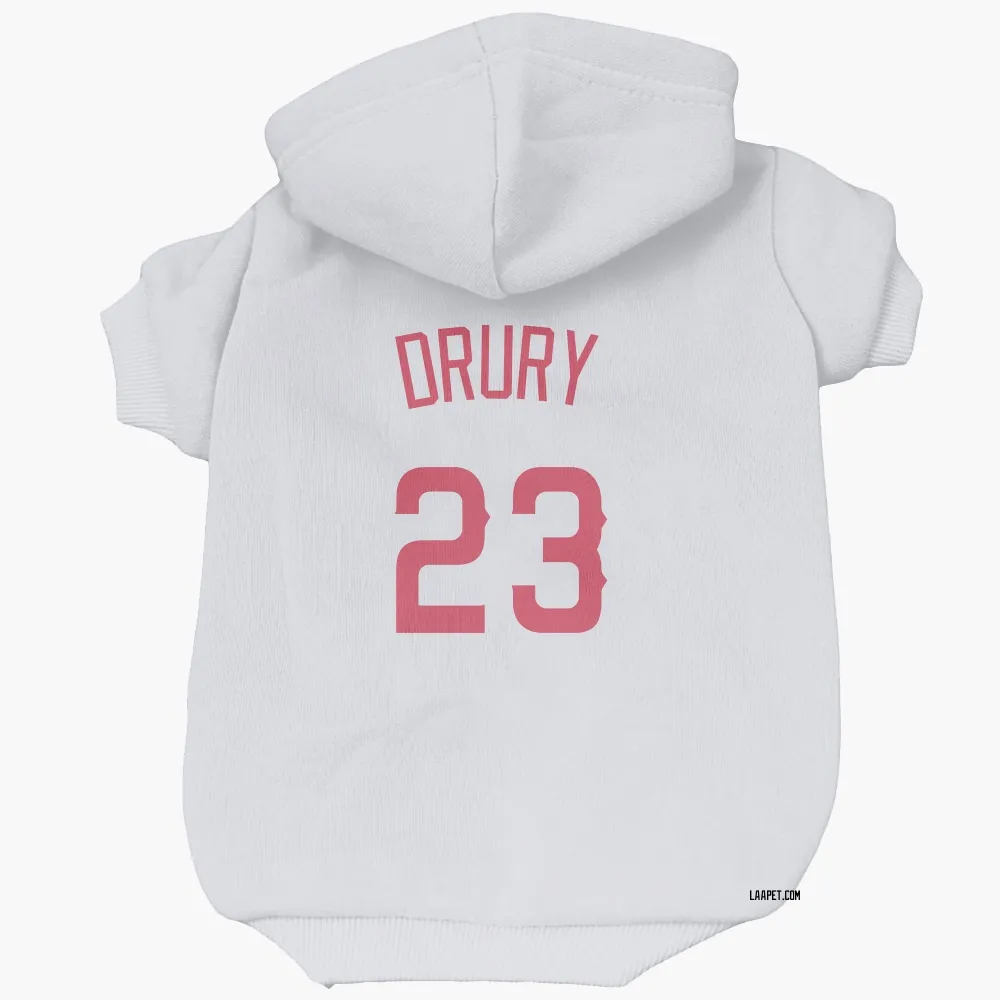 Los Angeles Angels Brandon Drury Navy Pet Hoodie for Dog & Cat