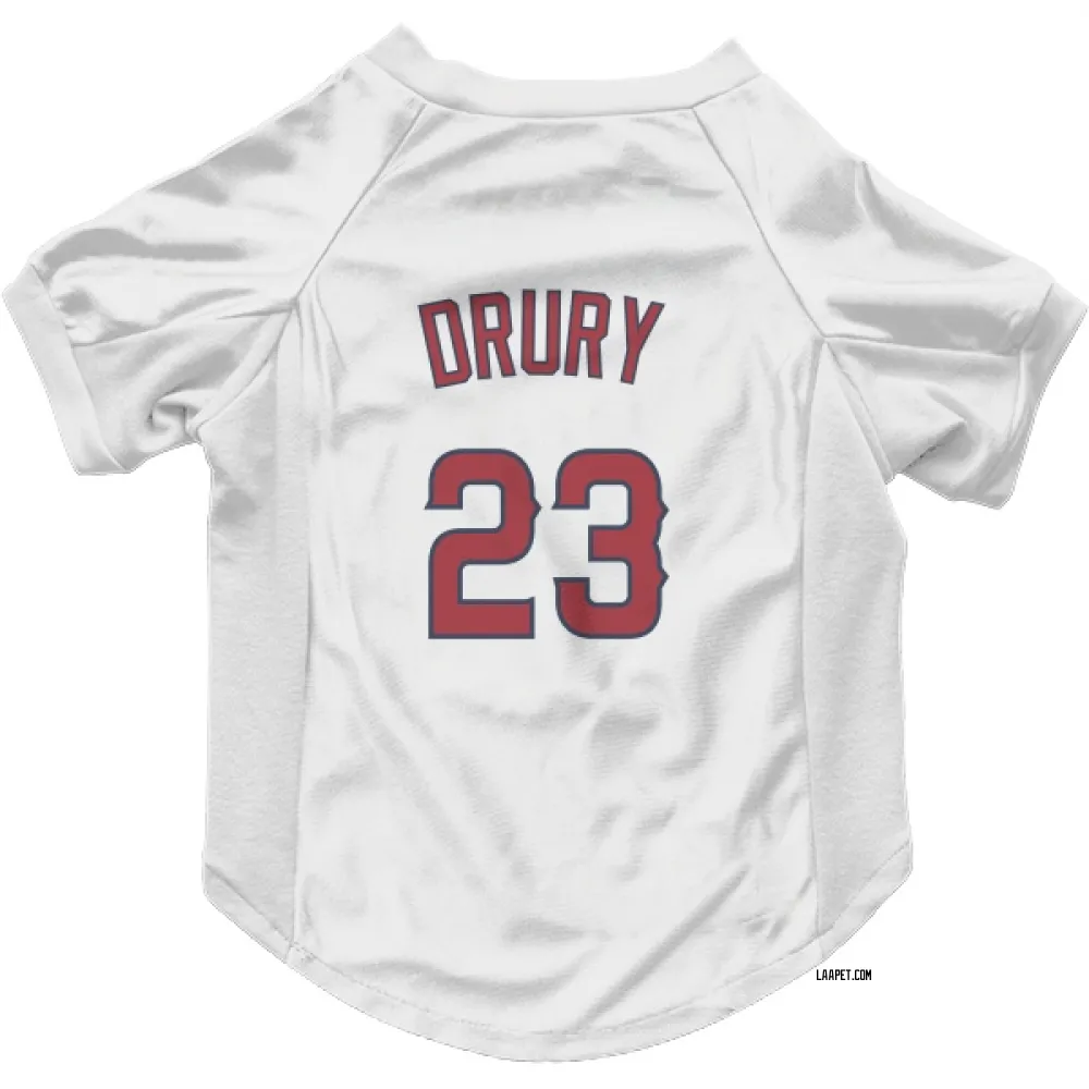 Los Angeles Angels Brandon Drury White Pet Jersey for Dog & Cat