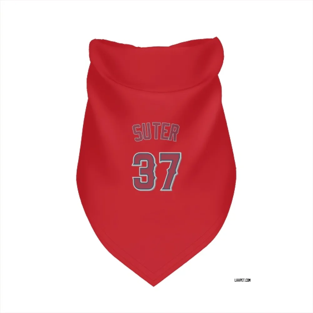Los Angeles Angels Brent Suter Red Pet Bandana for Dog & Cat
