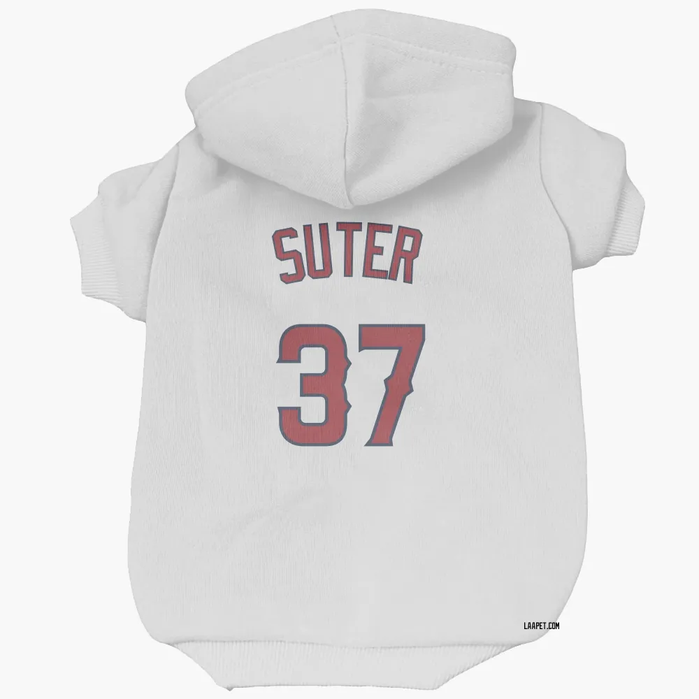 Los Angeles Angels Brent Suter White Pet Hoodie for Dog & Cat