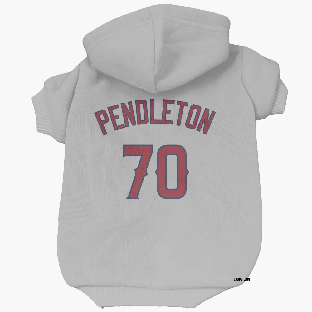 Los Angeles Angels Caleb Pendleton Gray Pet Hoodie for Dog & Cat