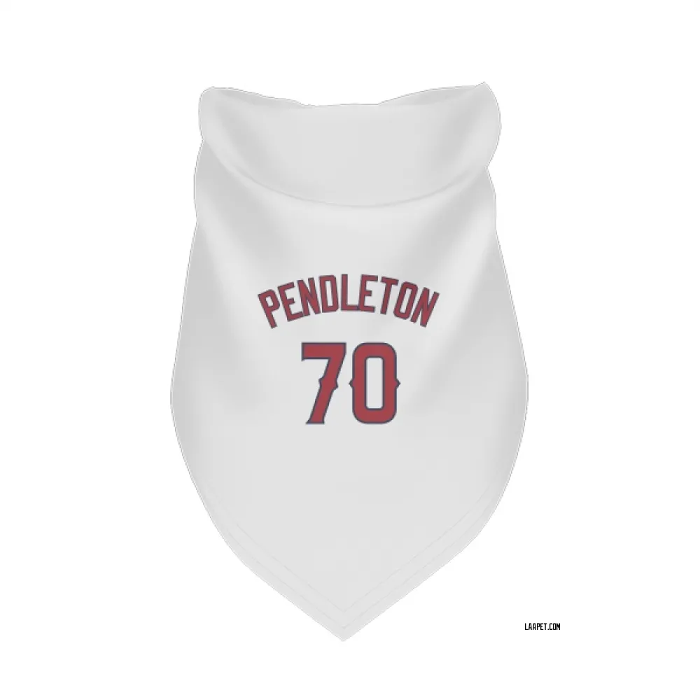 Los Angeles Angels Caleb Pendleton White Pet Bandana for Dog & Cat