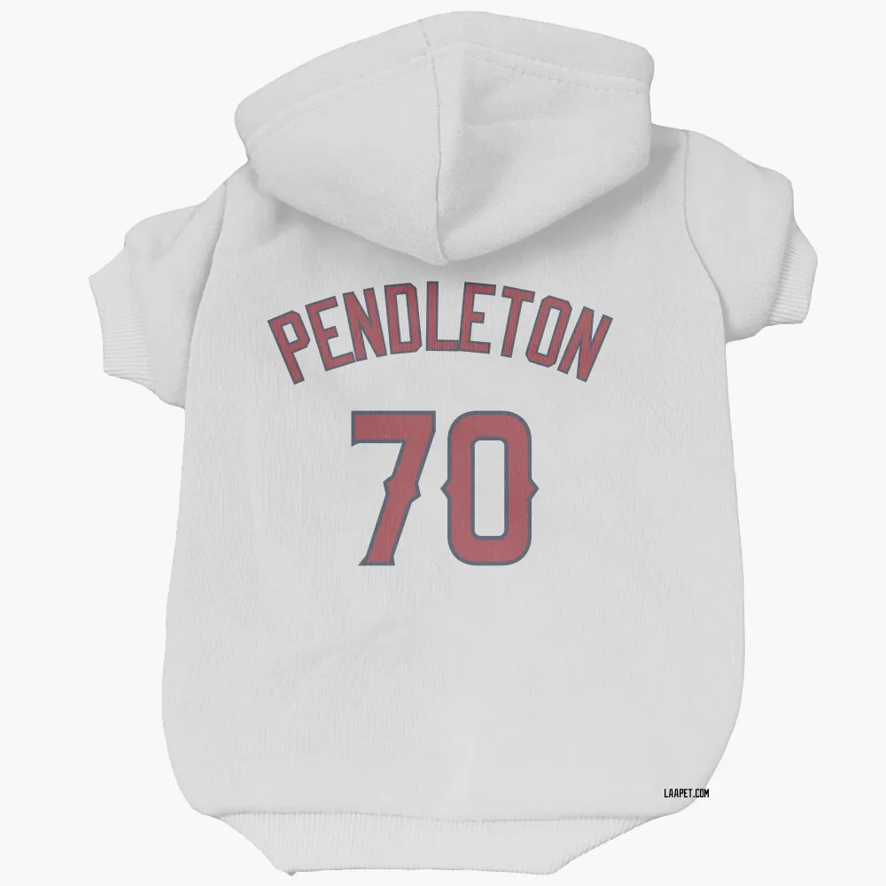 Los Angeles Angels Caleb Pendleton White Pet Hoodie for Dog & Cat