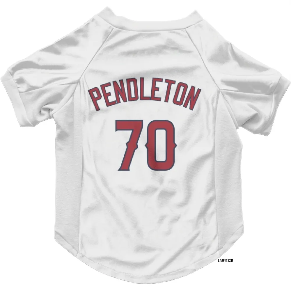 Los Angeles Angels Caleb Pendleton White Pet Jersey for Dog & Cat