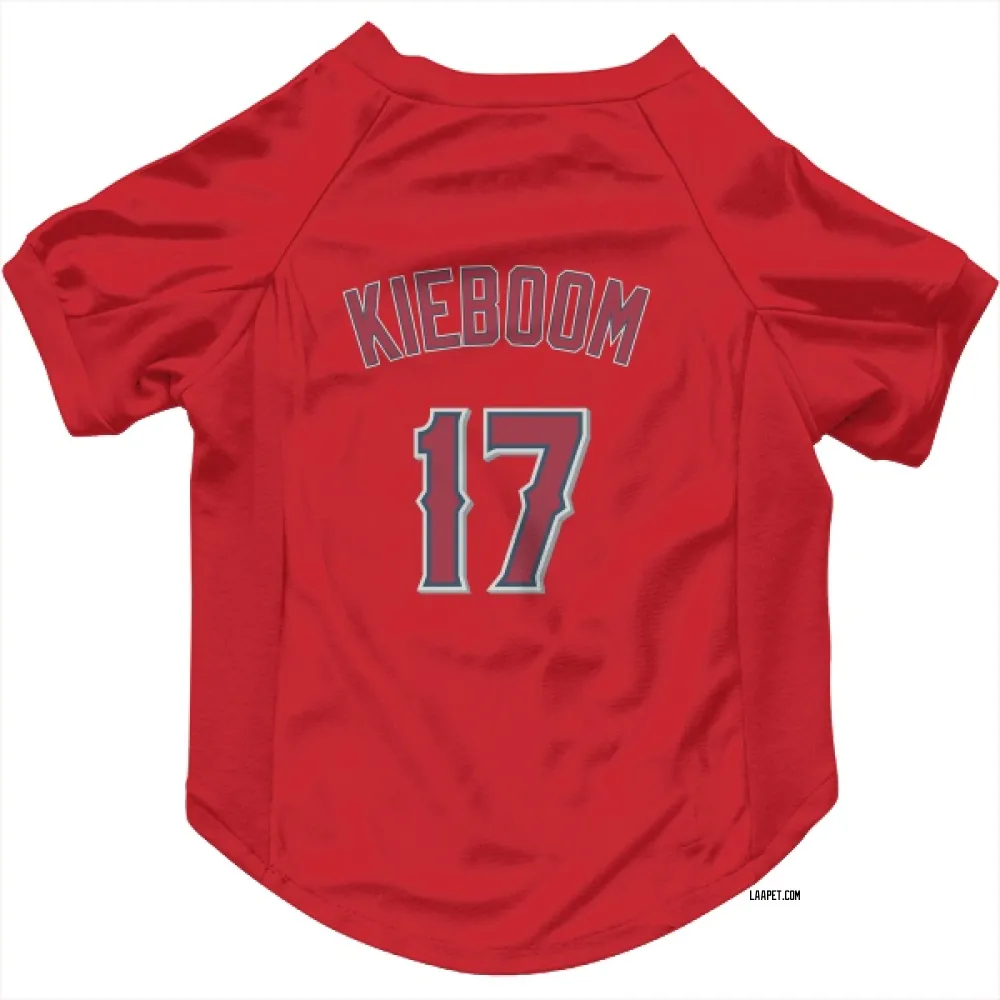 Los Angeles Angels Carter Kieboom Red Pet Jersey for Dog & Cat
