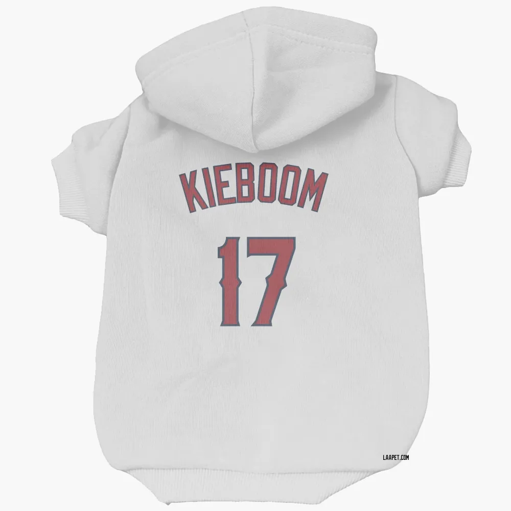 Los Angeles Angels Carter Kieboom White Pet Hoodie for Dog & Cat