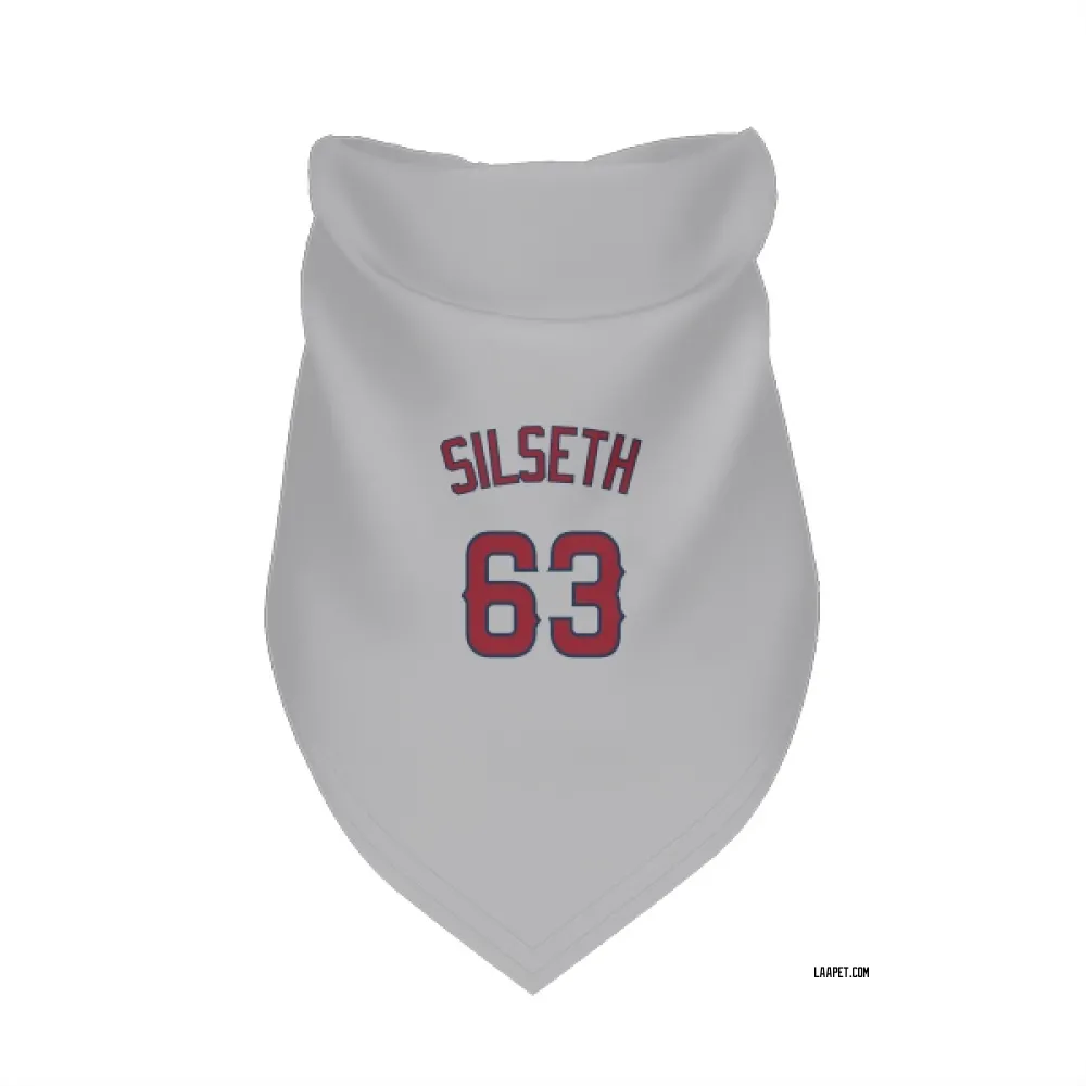 Los Angeles Angels Chase Silseth Gray Pet Bandana for Dog & Cat
