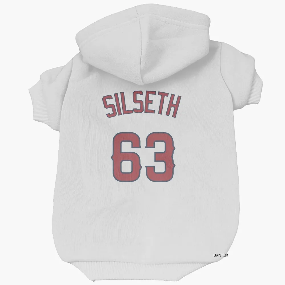 Los Angeles Angels Chase Silseth White Pet Hoodie for Dog & Cat