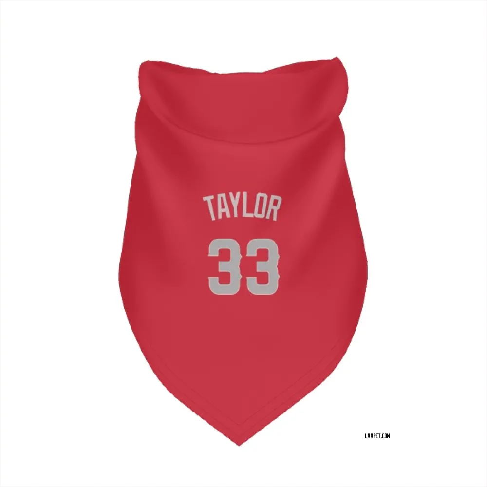 Los Angeles Angels Chris Taylor Red Gray Pet Bandana for Dog & Cat