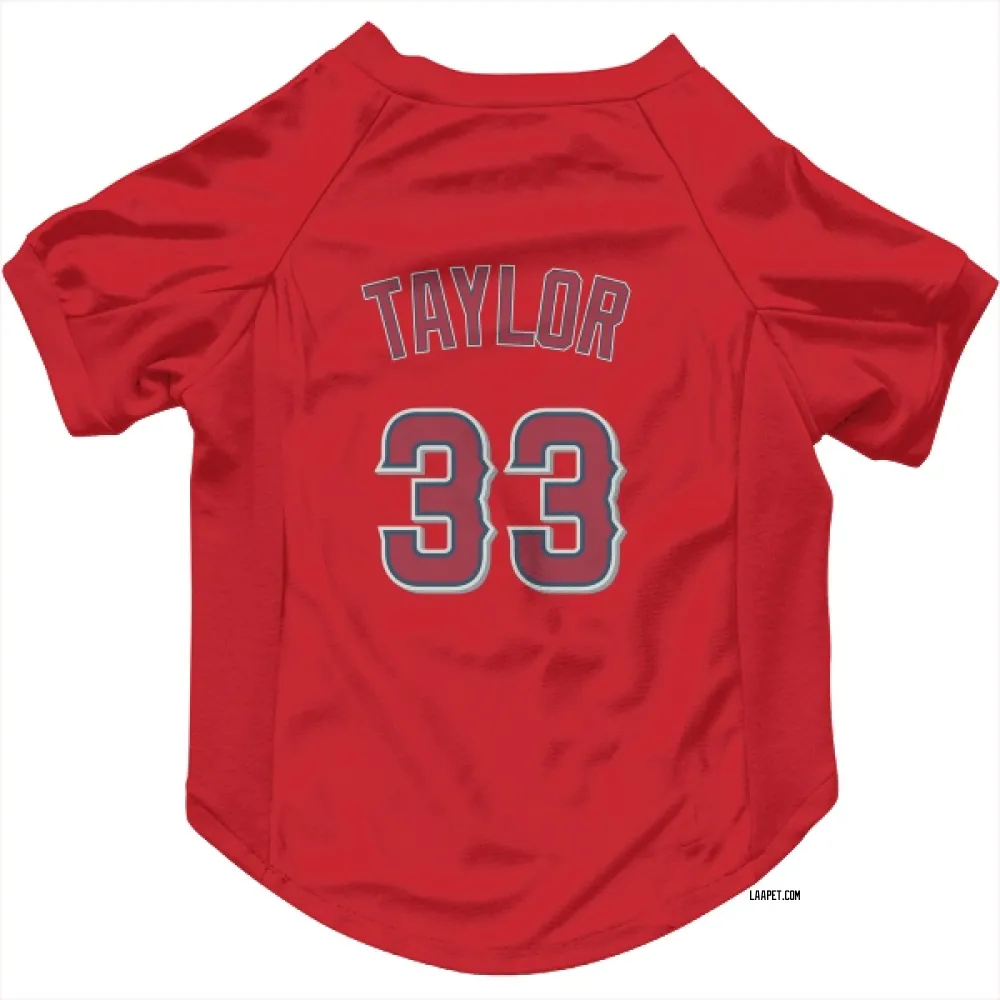 Los Angeles Angels Chris Taylor Red Pet Jersey for Dog & Cat