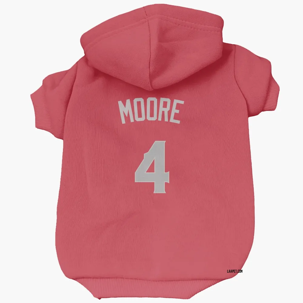 Los Angeles Angels Christian Moore Red Gray Pet Hoodie for Dog & Cat