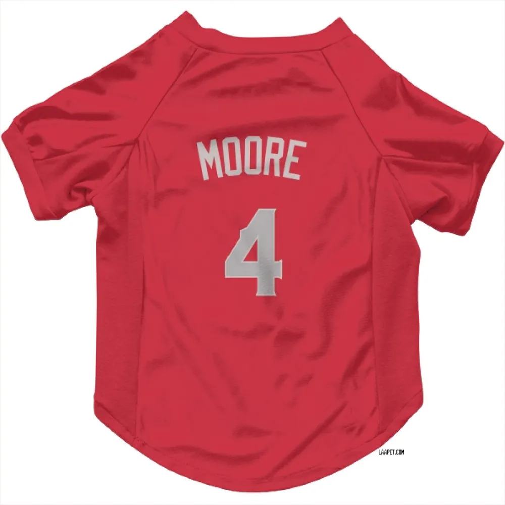 Los Angeles Angels Christian Moore Red Gray Pet Jersey for Dog & Cat