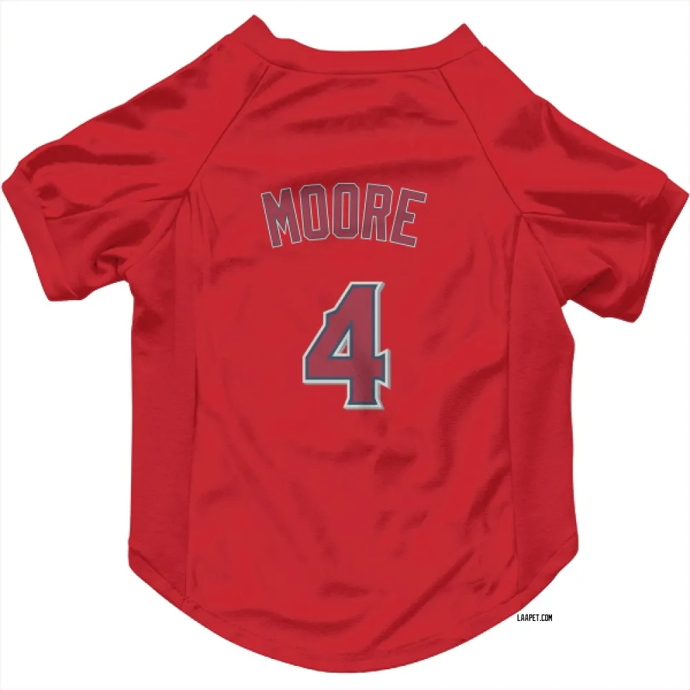 Los Angeles Angels Christian Moore Red Pet Jersey for Dog & Cat