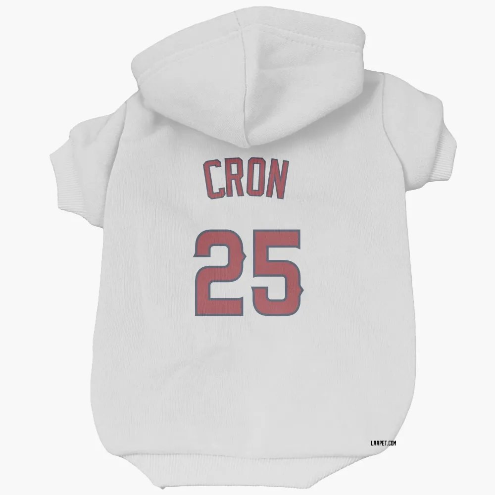 Los Angeles Angels C.J. Cron White Pet Hoodie for Dog & Cat