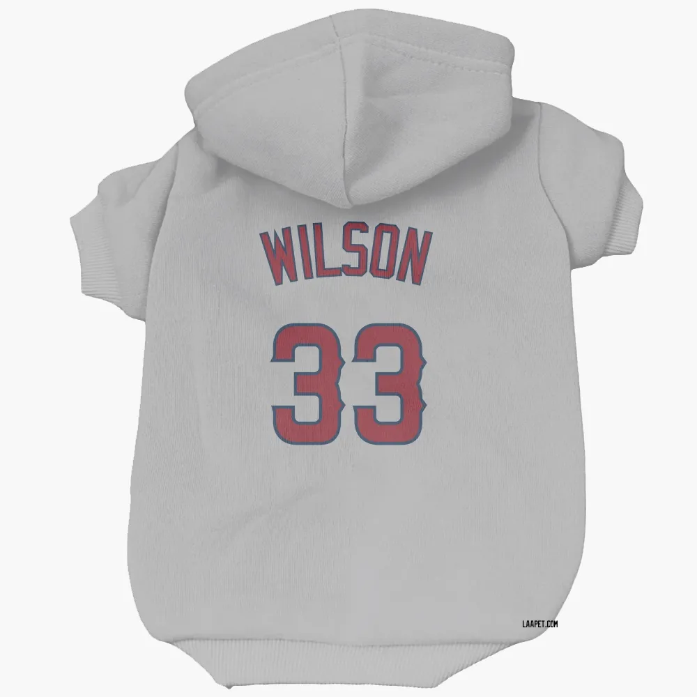 Los Angeles Angels C.J. Wilson Gray Pet Hoodie for Dog & Cat