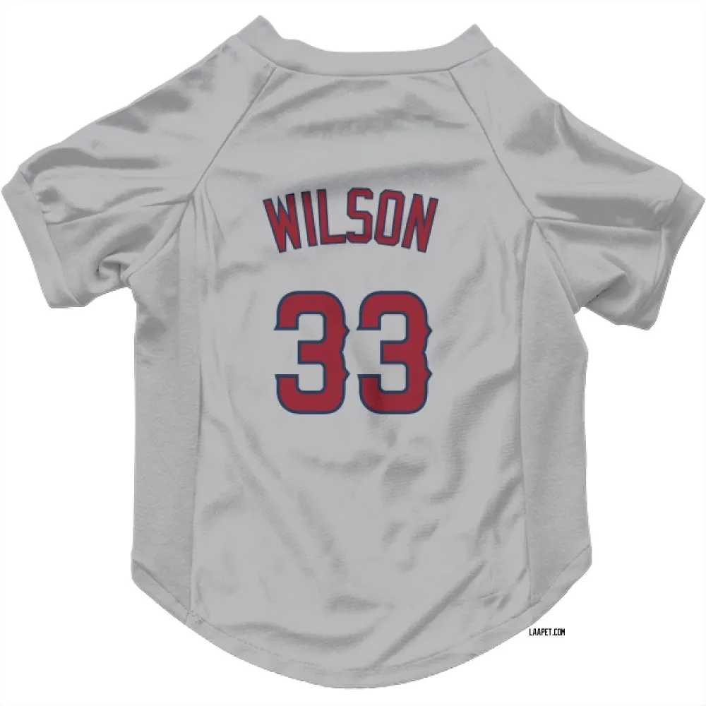Los Angeles Angels C.J. Wilson Gray Pet Jersey for Dog & Cat