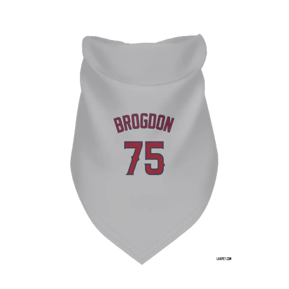 Los Angeles Angels Connor Brogdon Gray Pet Bandana for Dog & Cat