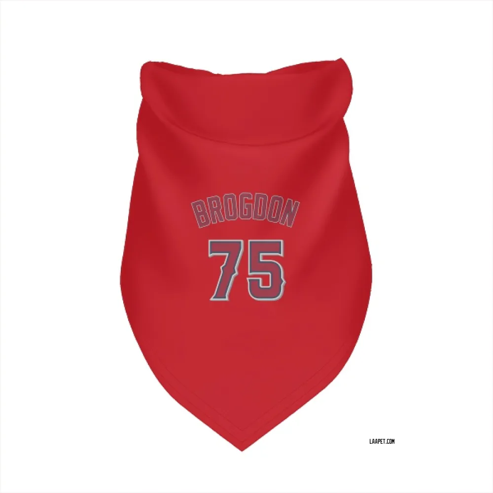 Los Angeles Angels Connor Brogdon Red Pet Bandana for Dog & Cat