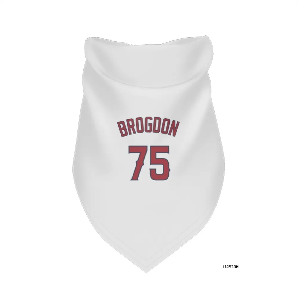 Los Angeles Angels Connor Brogdon White Pet Bandana for Dog & Cat