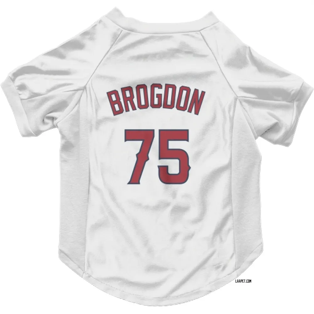 Los Angeles Angels Connor Brogdon White Pet Jersey for Dog & Cat
