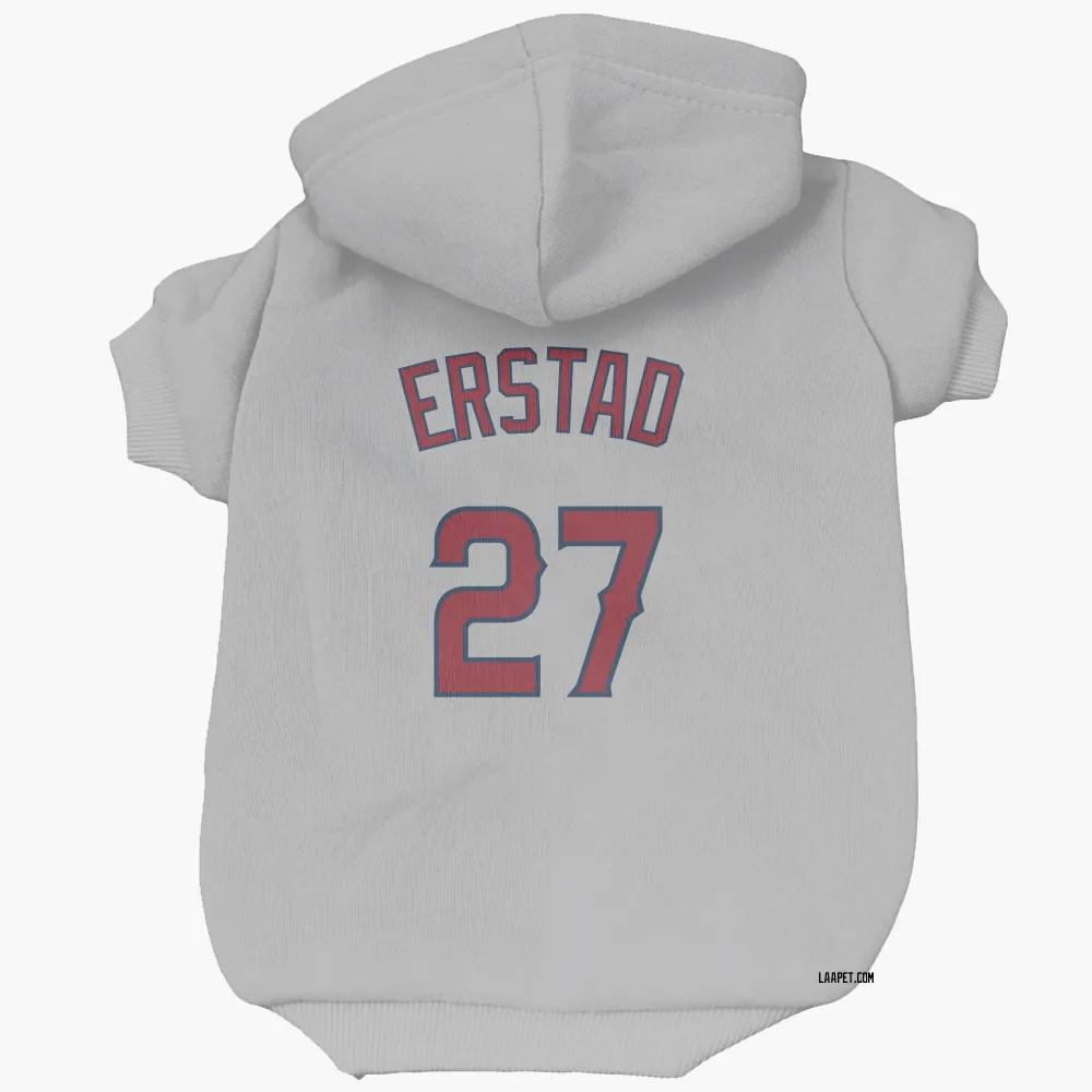 Los Angeles Angels Darin Erstad Gray Pet Hoodie for Dog & Cat