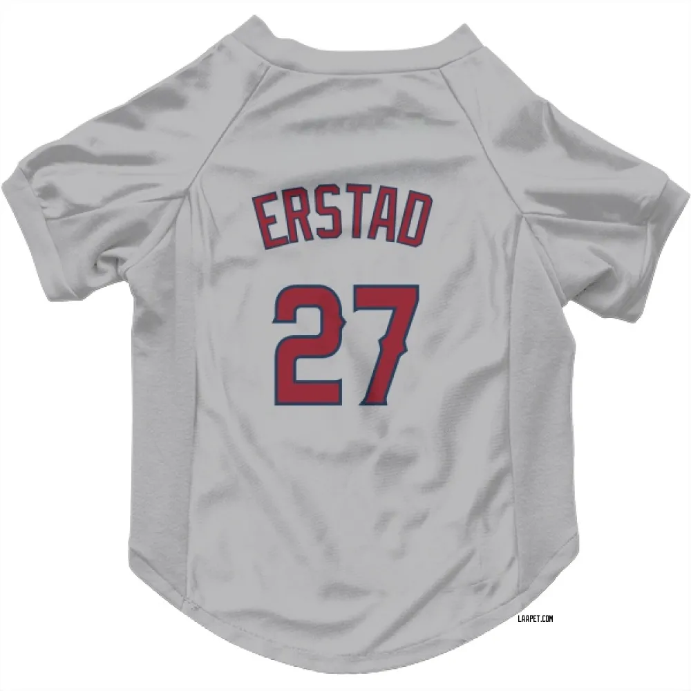 Los Angeles Angels Darin Erstad Gray Pet Jersey for Dog & Cat