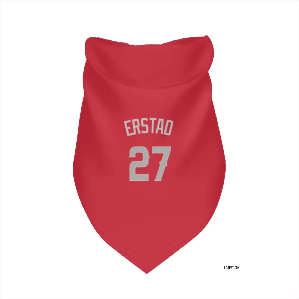 Los Angeles Angels Darin Erstad Red Gray Pet Bandana for Dog & Cat