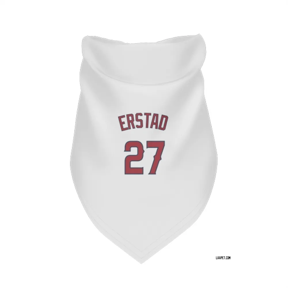 Los Angeles Angels Darin Erstad White Pet Bandana for Dog & Cat