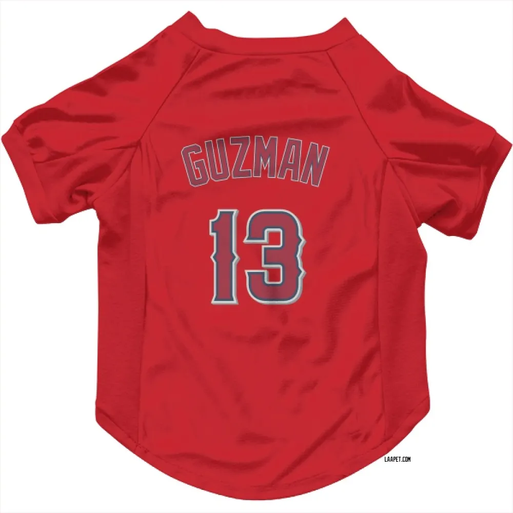 Los Angeles Angels Denzer Guzman Red Pet Jersey for Dog & Cat