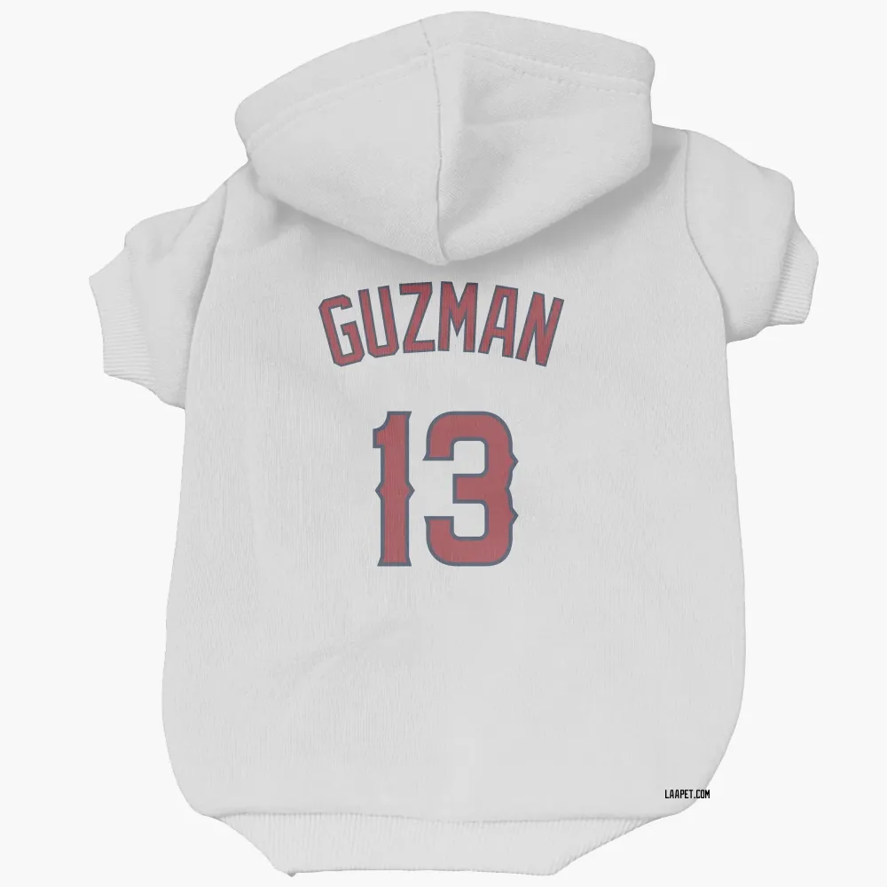 Los Angeles Angels Denzer Guzman White Pet Hoodie for Dog & Cat