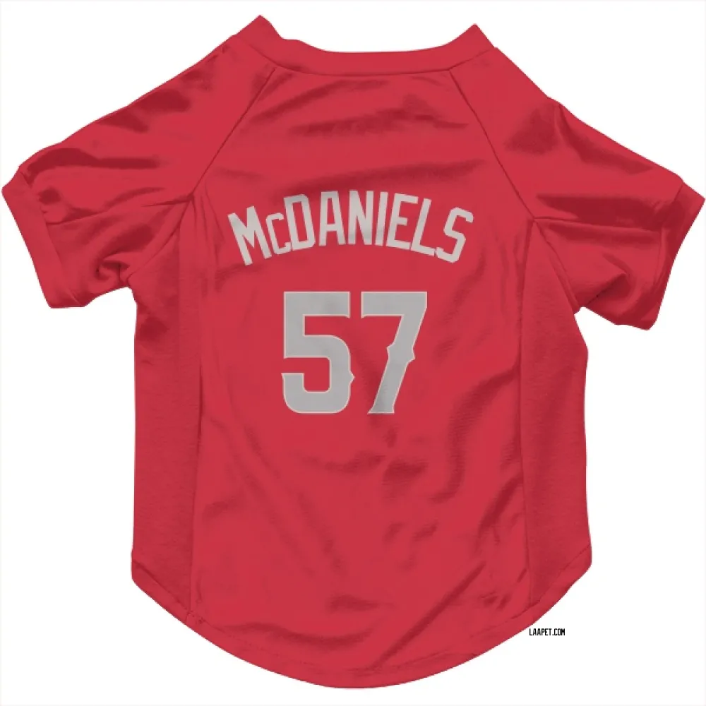 Los Angeles Angels Garrett McDaniels Red Gray Pet Jersey for Dog & Cat