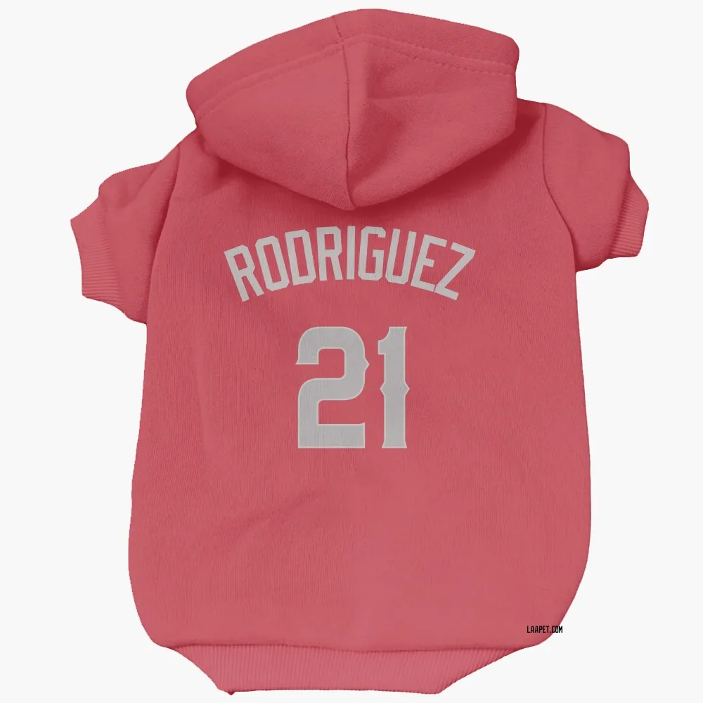 Los Angeles Angels Grayson Rodriguez Red Gray Pet Hoodie for Dog & Cat