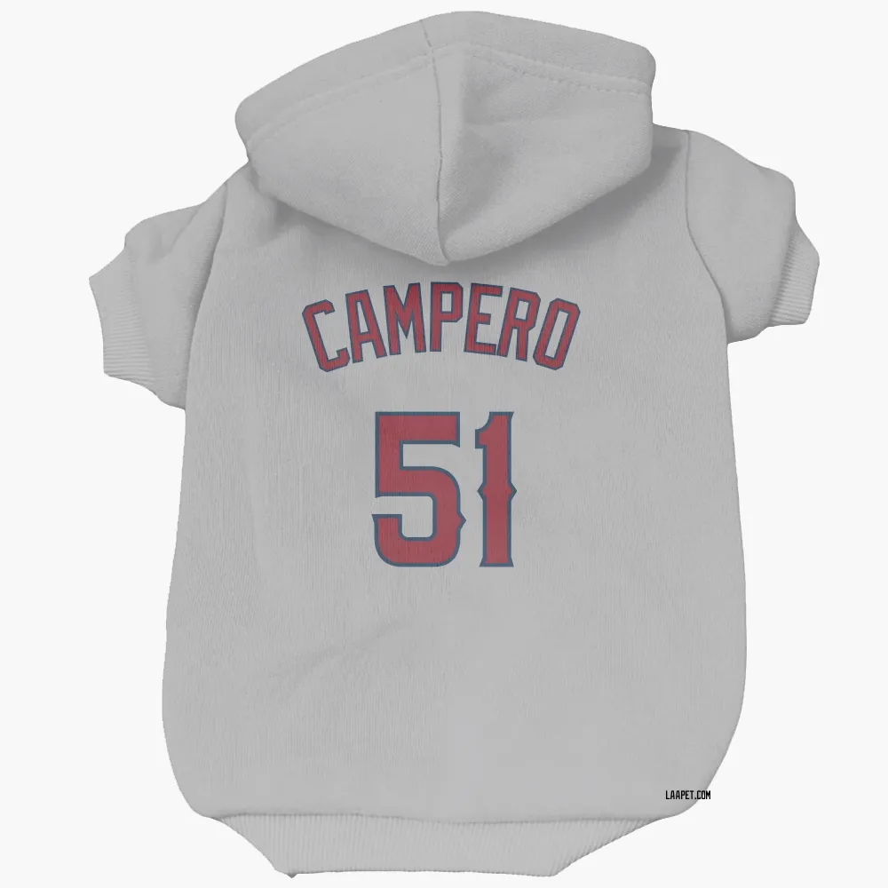 Los Angeles Angels Gustavo Campero Gray Pet Hoodie for Dog & Cat