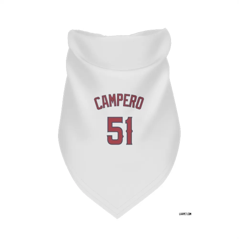 Los Angeles Angels Gustavo Campero White Pet Bandana for Dog & Cat