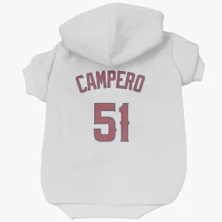 Los Angeles Angels Gustavo Campero White Pet Hoodie for Dog & Cat