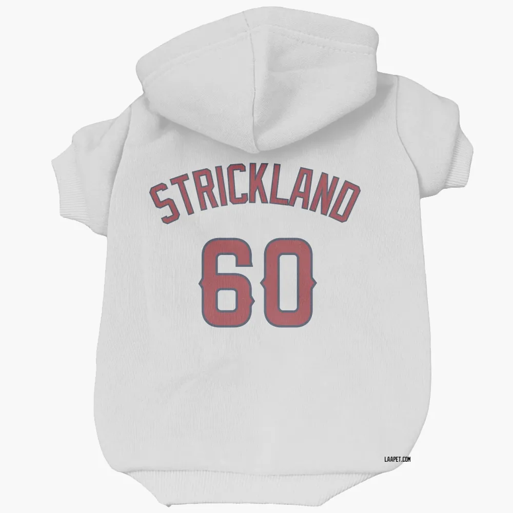 Los Angeles Angels Hunter Strickland White Pet Hoodie for Dog & Cat