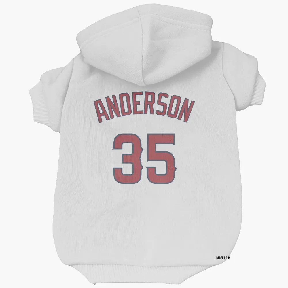 Los Angeles Angels Ian Anderson White Pet Hoodie for Dog & Cat