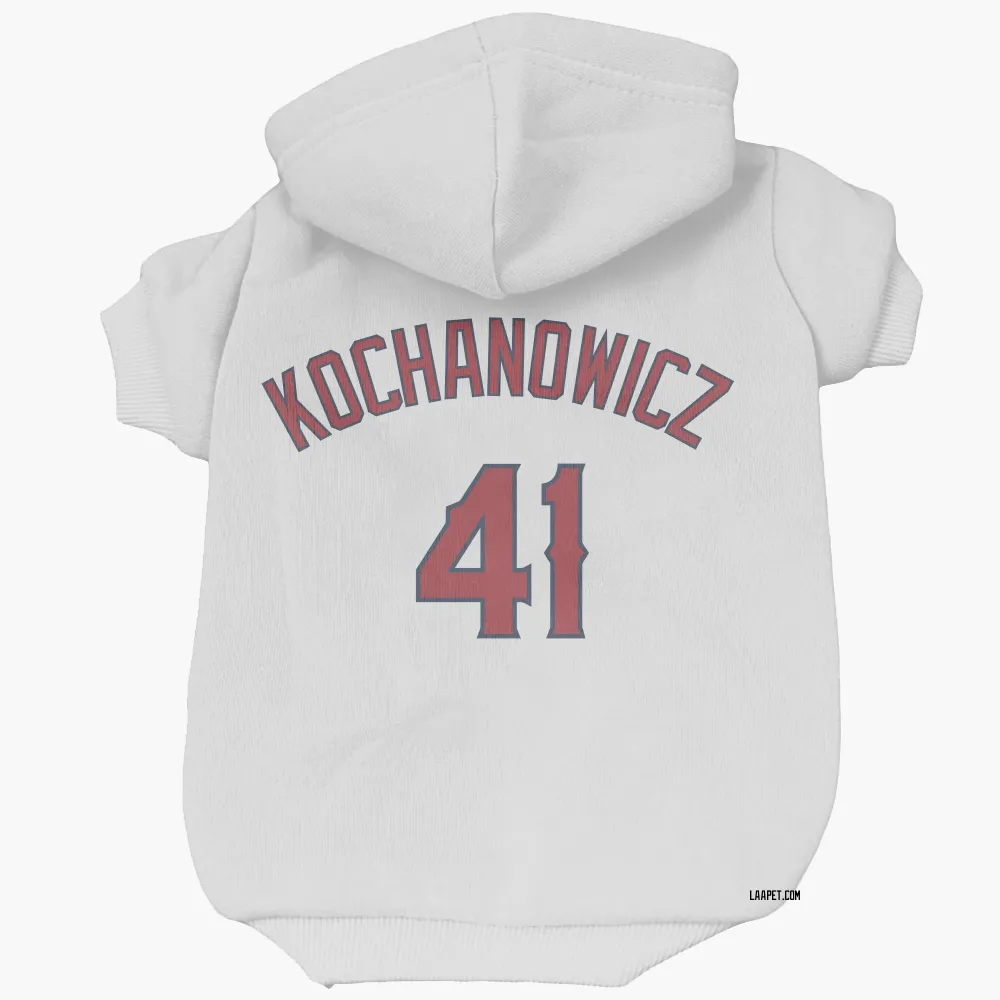 Los Angeles Angels Jack Kochanowicz White Pet Hoodie for Dog & Cat