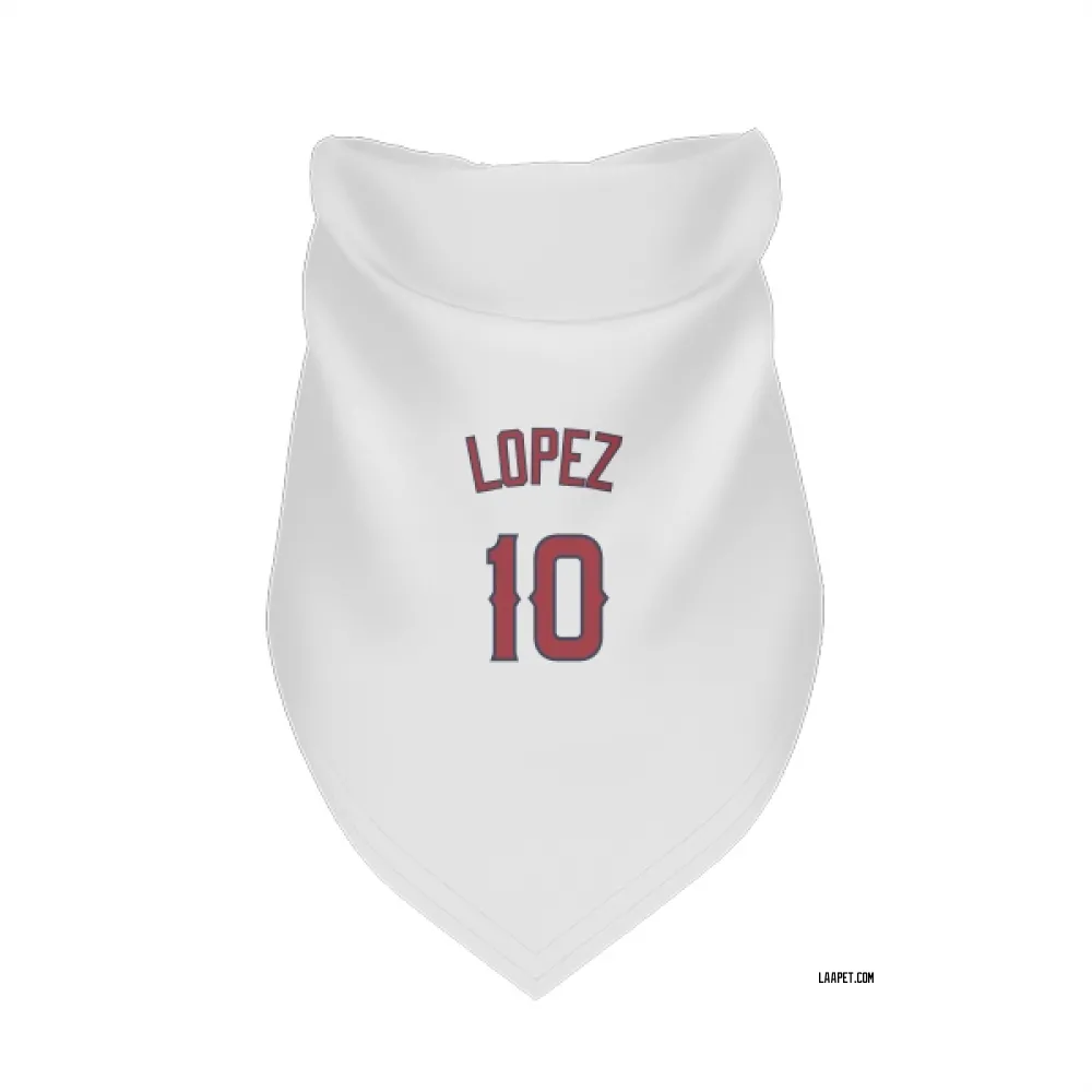 Los Angeles Angels Jack Lopez White Pet Bandana for Dog & Cat