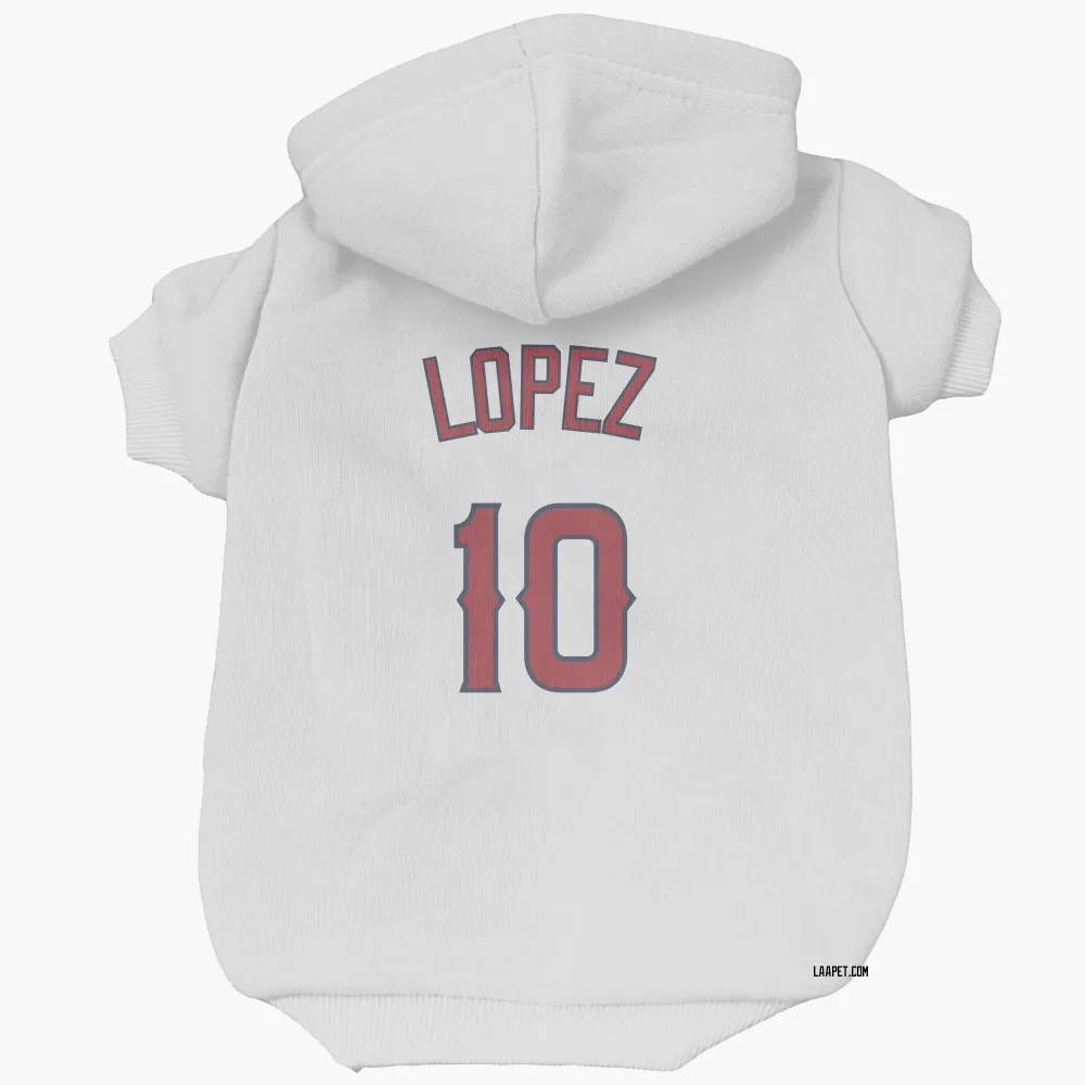 Los Angeles Angels Jack Lopez White Pet Hoodie for Dog & Cat