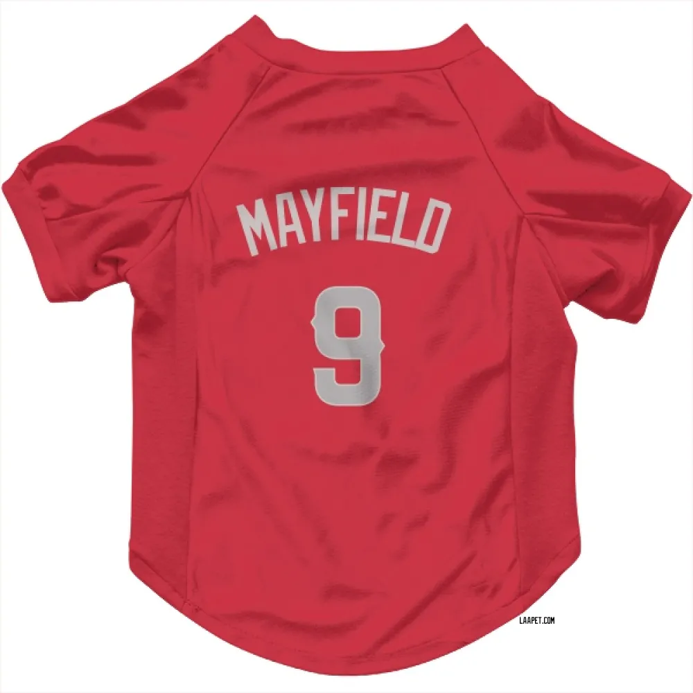 Los Angeles Angels Jack Mayfield Red Gray Pet Jersey for Dog & Cat