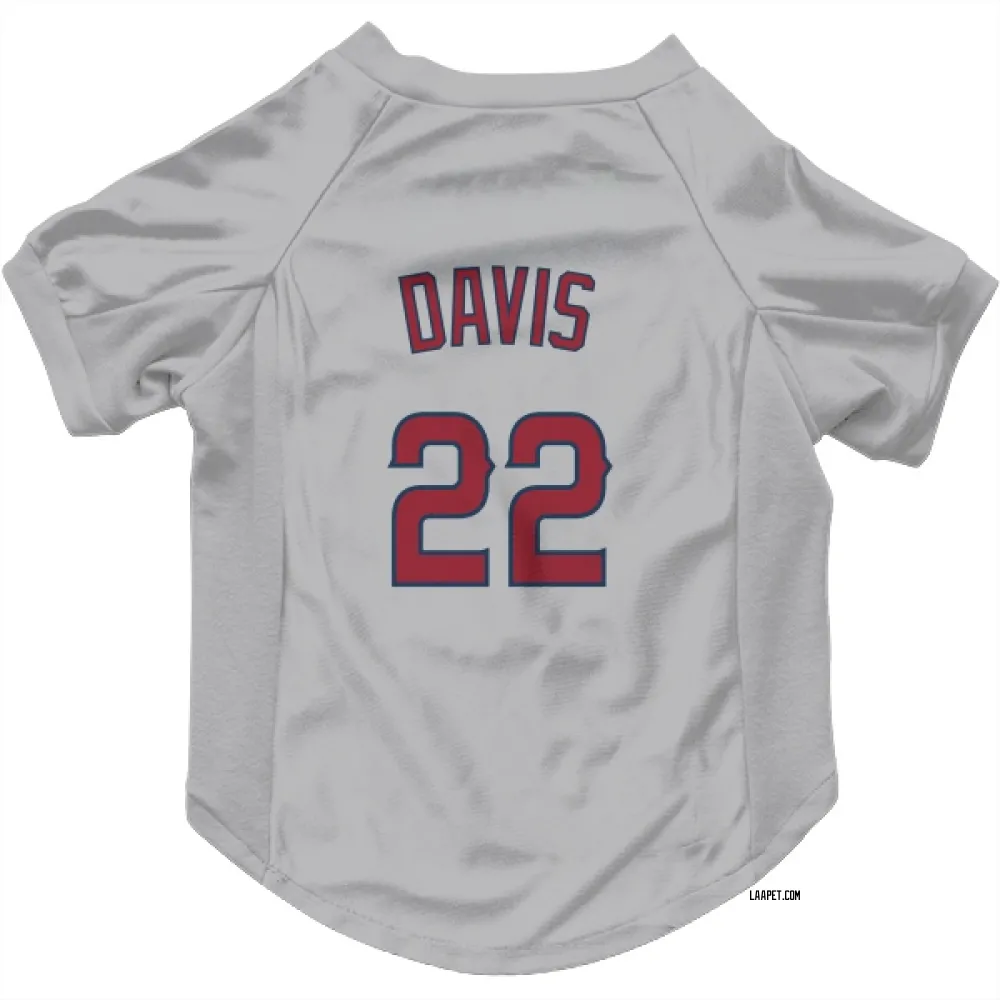 Los Angeles Angels J.D. Davis Gray Pet Jersey for Dog & Cat