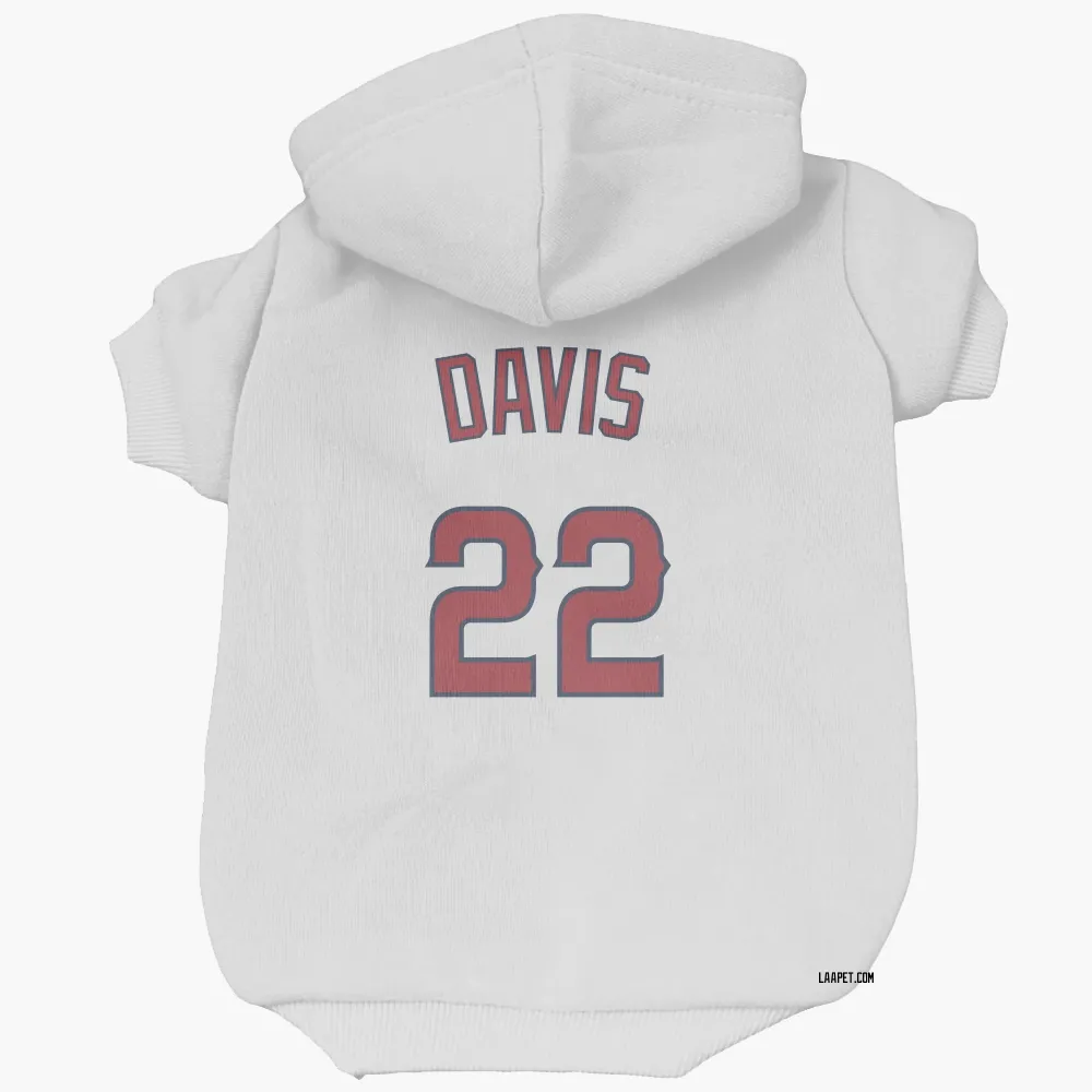 Los Angeles Angels J.D. Davis White Pet Hoodie for Dog & Cat